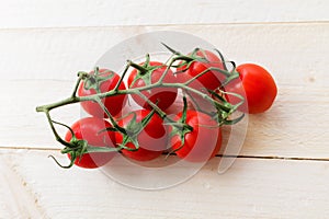 Tomatoes wooden board