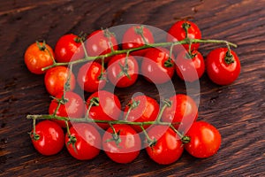 Tomatoes on a wooden table