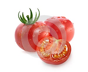 Tomatos isolated on white background