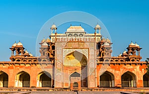 Tomb of Akbar the Great at Sikandra Fort in Agra, India
