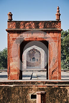 Tomb of Akbar the Great at Sikandra Fort in Agra, Uttar Pradesh, India