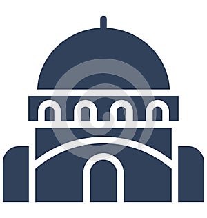Tomb building, Isolated Vector Icon which can be easily edit or modified. photo