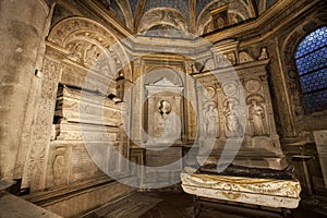 Tomb of the cardinals Cristoforo and Domenico della Rovere 1479. Santa Maria del Popolo Church