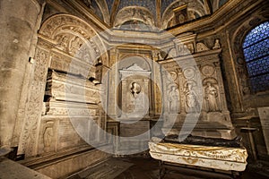Tomb of the cardinals Cristoforo and Domenico della Rovere 1479. Santa Maria del Popolo Church photo