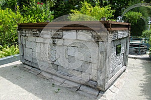 Tomb at cemetery. Maldives