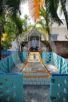 The tomb of a Croatian missionary, Jesuit father Ante Gabric in Kumrokhali, West Bengal, India