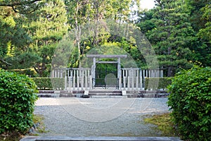 Tomb of Emperor Daigo in Kyoto, Japan. Emperor Daigo 885-930 was the 60st emperor of Japan