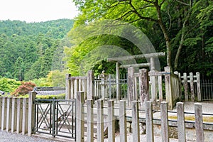 Tomb of Empress Kenreimonin Tokuko in Ohara, Kyoto, Japan. Taira no Tokuko 1155-1213 was empress-