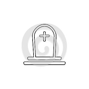 Tomb icon. Christian death symbol