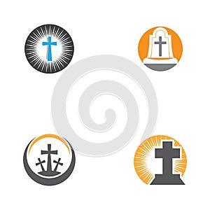 Tomb icon Template vector illustration