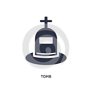 tomb icon on white background. Simple element illustration from history concept