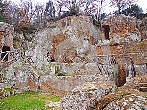 The Tomb of Ildebranda located at the Necropoli of Sovana photo