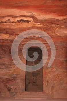 The tomb inside the Treasure of Petra, Jordan