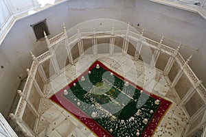 Tomb Interior, Bini-ka Maqbaba Mausoleum, Aurangabad, Maharashtra, India