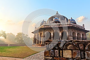 Tomb of Isa Khan, the Humayun's Tomb garden, India, New Delhi