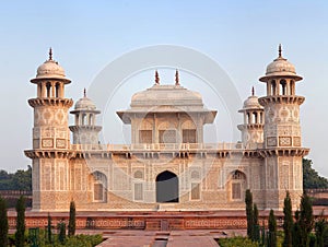 Tomb of Itimad-Ud-Daulah in Agra, India. It is a Mughal mausoleum in the Indian state of Uttar Pradesh