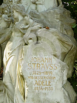 Tomb of Johann Strauss Son in Vienna photo