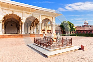 Tomb Of John Russell Colvin and Diwan-I-Am in Agra Fort, India