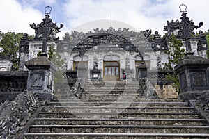 Tomb of Khai Dinh emperor in Hue Vietnam