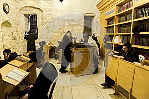The prayers of Judaism,the tomb of the king of David,Jerusalem, Israel