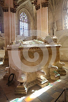 Tomb of King John I and Philippa at Batalha Monastery in Portuga photo