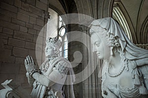 Tomb of King Louis XVI and Marie Antoinette, in Basilica of Saint-Denis