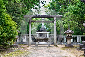 Tomb of Maeda Toshinaga 1562-1614 in Takaoka, Toyama, Japan. He was a Japanese samurai and the