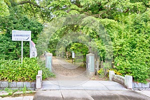 Tomb of Maeda Toshinaga 1562-1614 in Takaoka, Toyama, Japan. He was a Japanese samurai and the