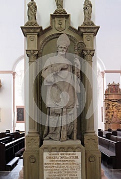 Tomb memorial for Bishop Georg Anton von Stahl in Wurzburg Cathedral