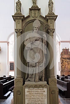 Tomb memorial for Bishop Georg Anton von Stahl in Wurzburg Cathedral photo
