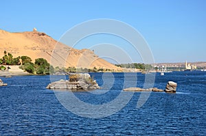 Tomb of the Nobles and Nile River photo