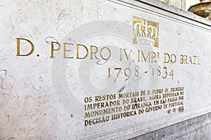 Tomb Pedro I IV 1st Emperor of Brazil