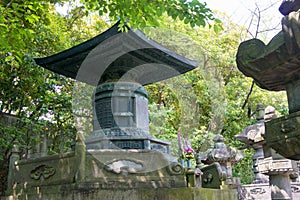 Tomb of Princess Kazunomiya 1846-1877 at Mausoleum of Tokugawa Shoguns at Zojoji Temple in Tokyo,