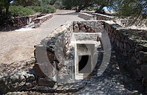 Tomb of the Punic necropolis, Carthaginian and Punic settlement of Monte Sirai, Sardinia, Italy photo