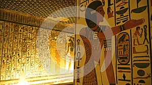The Tomb of Queen Nefertari in Valley of the Queens, Luxor Egypt.