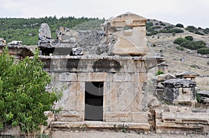 Tomb and Sarcophagi,  Necropolis, Hierapolis, Pamukkale, Denizli Province, Turkey