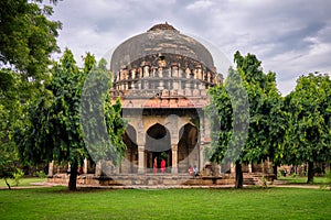 Tomb of Sikandar Lodi in Lodhi Gardens in New Delhi, India