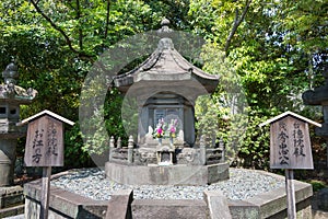 Tomb of Tokugawa Hidetada 1579-1632 at Mausoleum of Tokugawa Shoguns at Zojoji Temple in Tokyo,