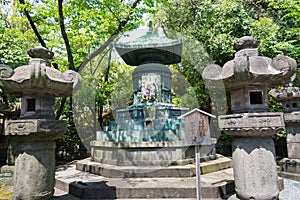 Tomb of Tokugawa Ienobu 1662-1712 at Mausoleum of Tokugawa Shoguns at Zojoji Temple in Tokyo, Japan
