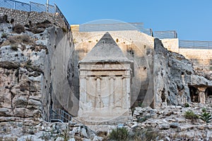 Tomb of Zechariah,  Jewish tradition to be the tomb of Zechariah ben Jehoiada in Kidron Valley or King`s Valley near the walls of