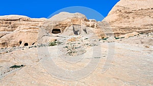 Tombs and caves at Bab as-Siq road to Petra