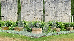 Tombs of the companions of Emir Abd-el-Kader in the park of Amboise castle