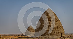 Tombs of Old Dongola Cemetery and Tombs in the North of the Sudanese Desert photo