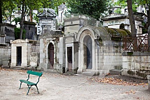 Tombs at Pere Lachaise cemetery photo