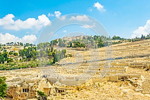 Tombs of the prophets situated on mount of olives in Jerusalem, Israel