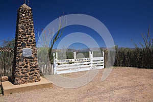 Tombstone, Arizona, USA, April 6, 2015, Boot Hill Cemetery, old western town home of Doc Holliday and Wyatt Earp and Gunfight at