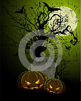 Tombstone and Pumpkins