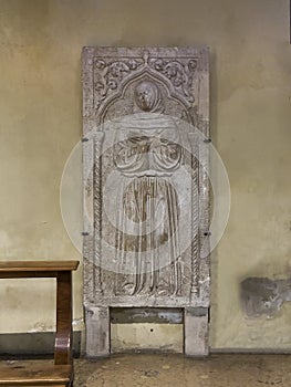 Tombstone of Saint Enrico Alfieri in the Basilica of San Francesco in Ravenna, Italy. photo