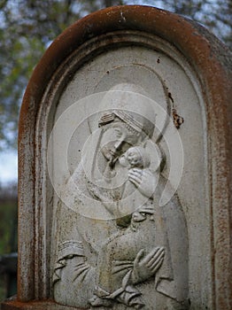 Tombstones of the ancient family burial of the Korf barons