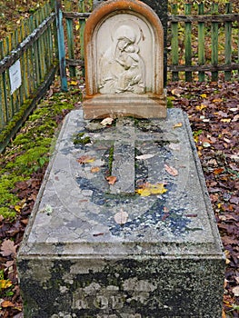 Tombstones of the ancient family burial of the Korf barons